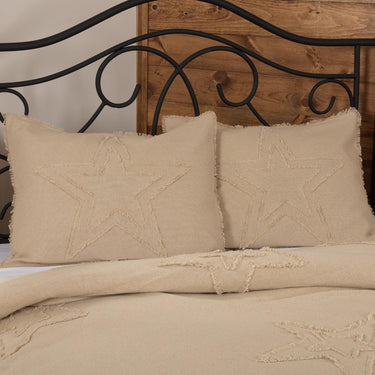 Burlap Vintage Star Standard Sham 21x27 VHC Brands - The Fox Decor